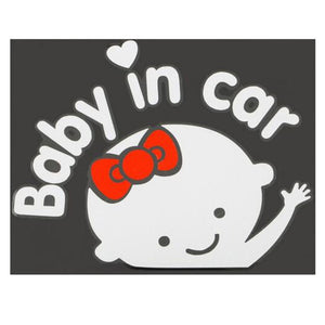 Dewtreetali Car-Styling Cartoon Car Stickers Vinyl Decal Baby on Board "Baby in car" Window Rear Windshield Cute Car Sticker