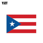 YJZT 15CM*9.2CM Motorcycle Helmet PUERTO RICO Flag Car Sticker Reflective Windows Decal 6-0526