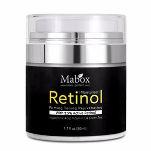 Mabox 50ml Retinol 2.5%Moisturizer Face Cream Hyaluronic Acid AntiAging Remove Wrinkle Vitamin E Collagen Smooth Whitening Cream