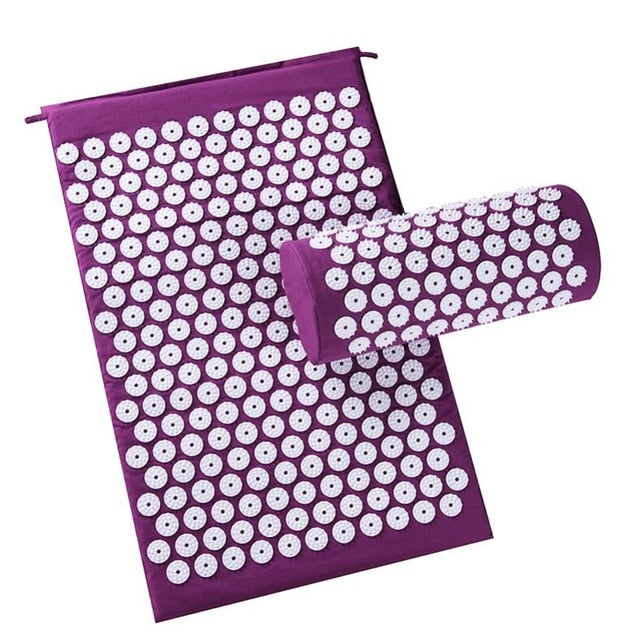 Acupressure Mat, Relieve Body Stress Natural Relief Stress Body Massage Pillow Cushion with bag