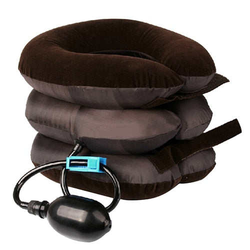 Air Cervical Neck Massage Relaxation Stretcher Pain Relief Head Back Traction Adjustable Inflatable Soft Brace Device