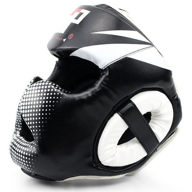 Muay Thai MMA Taekwondo Boxing Helmet Sanda Martial Arts Grappling Fight Training Headgear Protector Equipment 2018 DDO