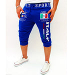 HOT 2019 Outdoor Summer wear shorts Elastic Italy's digital printing design GYM Sport Jogging Capri pants male Running trousers