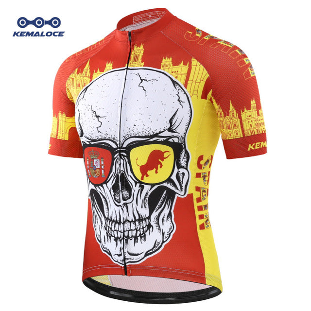 Wolf Pro Unisex Cyclist  Jersey Sport, Men Skull Bike Wear Plus Size 3D Printed Shirt