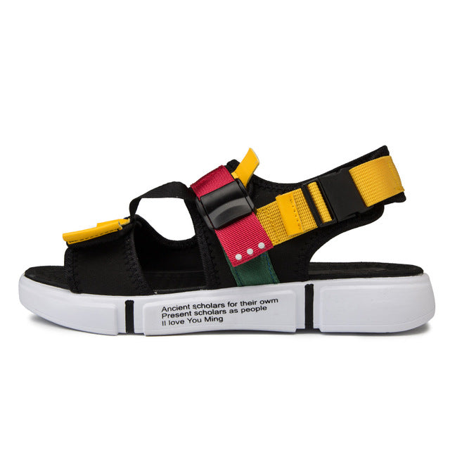 Male Comfort open-toed Sport sandals gladiator wedge Platform shoes outdoor summer Beach shoes tourism Sports shoe