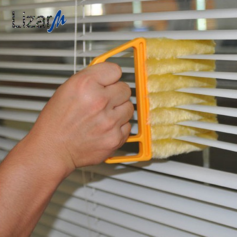 Portable Microfiber Window cleaning brush with washable venetian blind blade cleaner cloth air Conditioner Duster cleaner tool