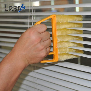 Portable Microfiber Window cleaning brush with washable venetian blind blade cleaner cloth air Conditioner Duster cleaner tool