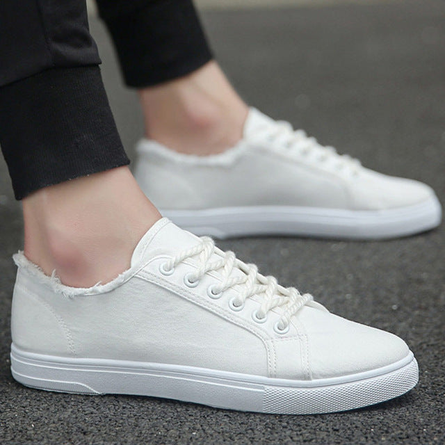 White Sneakers Men Casual Canvas Shoes 2019 New Arrival Breathable Canvas sneakers Man Sport shoes breathable sneakers