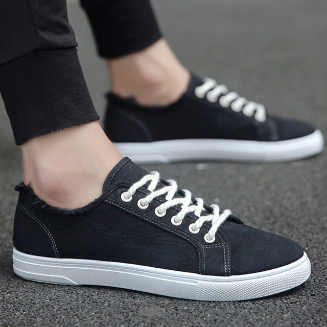 White Sneakers Men Casual Canvas Shoes 2019 New Arrival Breathable Canvas sneakers Man Sport shoes breathable sneakers